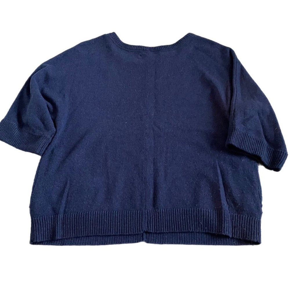 Loft navy short sleeve sweater - Picture 2 of 3